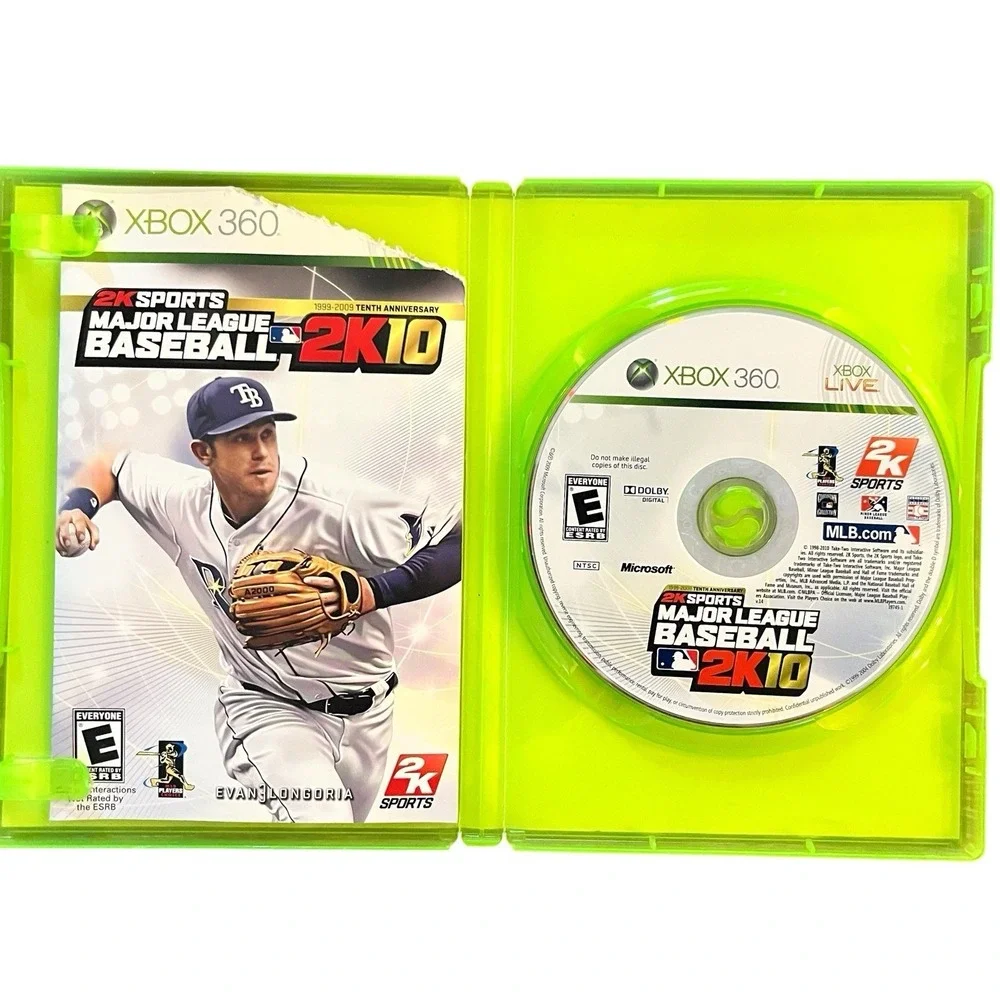 MLB 2K10 Major League Baseball Microsoft Xbox 360 X360 Game Tested Complete CIB